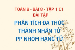 Bài tập phân tích đa thức thành nhân tử bằng phương pháp nhóm hạng tử - Toán 8 bài 8 tập 1 chương 1